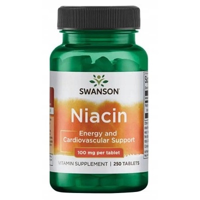 Витамины Swanson Niacin 100мг 250 таблеток