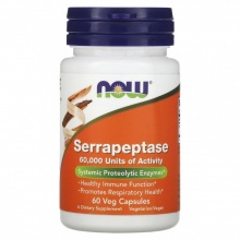 Витамины NOW Serrapeptase 60 000 60 капсул