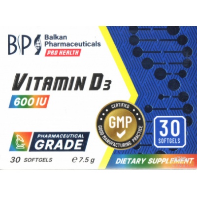  Balkan Pharmaceuticals Vitamin D3 600 IU 30 